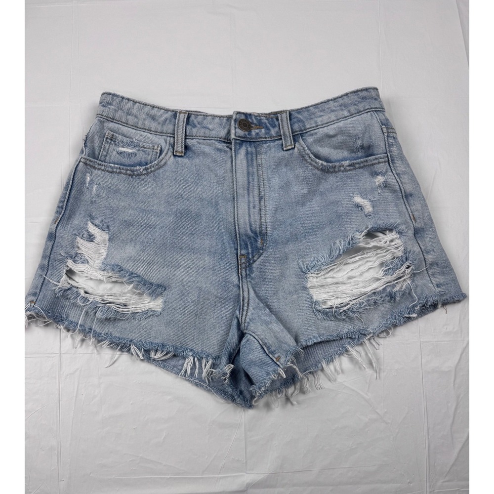 Show Me Your Mumu Phoenix Shorts Cyprus Sea Distressed Denim Light Wash 27